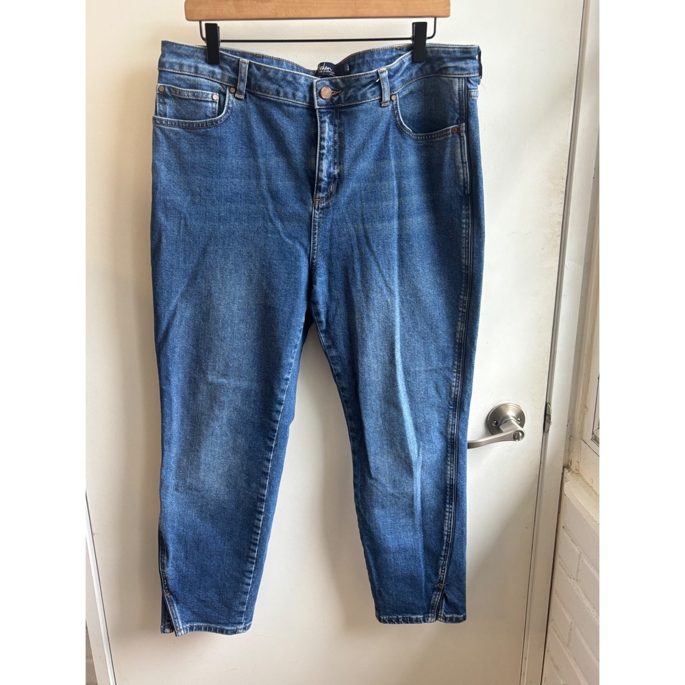 Boden Highrise Cropped Jeans size 14 staple layered streetwear techwear classic